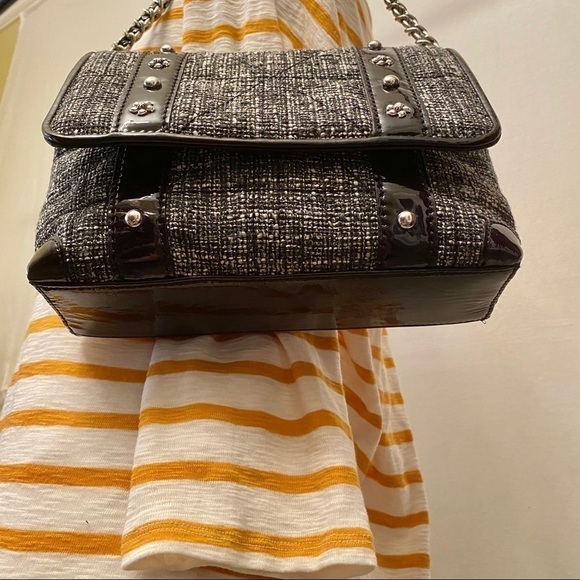 BRIGHTON Small Tweed Hobo Shoulder Handbag Purse - Picture 5 of 7